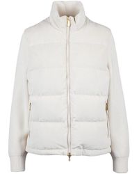 Eleventy - Jassen ,Wit ,Katoen Corduroy Velours Jas - Lyst