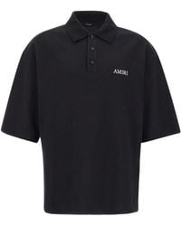 Amiri - Tops ,Zwart ,Katoen Oversized Polo - Lyst