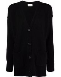 P.A.R.O.S.H. - P.A.R.O..H. ,Truien & Vesten ,Zwart ,Wol Zwarte Wol Kasjmier Vest - Lyst