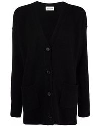 P.A.R.O.S.H. - P.A.R.O..H. ,Truien & Vesten ,Zwart ,Wol Zwarte Wol Kasjmier Vest - Lyst