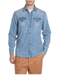 Replay - Denim Shirts - Lyst