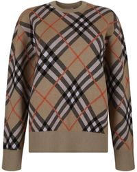 Burberry - Vintage check intarsia strickpullover - Lyst