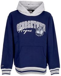 Mitchell & Ness - Hoodies & Sweatvesten ,Blauw ,Katoen Georgetown Hoyas Vintage Logo Hoodie - Lyst