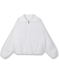 10Days - Half Zip Balloon Top - Lyst