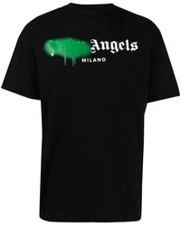 Palm Angels - PMAA001S20413054 1055 Schwarzes T-Shirt - Lyst