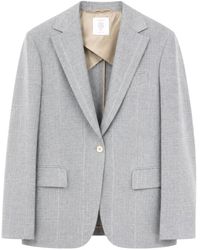 Eleventy - Jassen ,Grijs ,Denim Blazers - Lyst