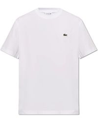 Lacoste - Tops ,Wit ,Katoen Katoenen T-Shirt - Lyst