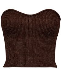 SIMONA CORSELLINI - Tops ,Bruin ,Top Cropped - Lyst
