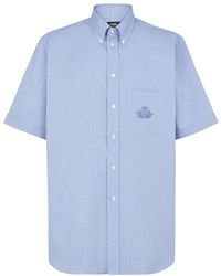 Fendi - Overhemden ,Blauw ,Katoen Oxford Shirt - Lyst