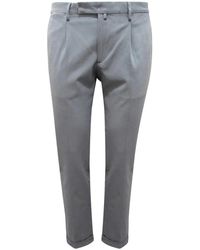 BRIGLIA - Broeken ,Grijs ,Katoen Bg 21S Easy Katoenen Broek - Lyst