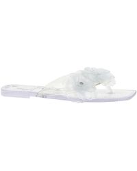 Coperni - Schoenen ,Wit ,Silicone Flower Flat Sandalen - Lyst