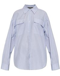 Akep - Overhemden ,Blauw ,Katoen Oversie Shirt - Lyst