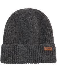 Barbour - Accessoires ,Grijs ,Polyester Pendle Beanie & Blair Sjaal Set - Lyst