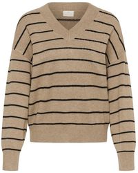 Kaffe - V-Hals Gebreid - Lyst