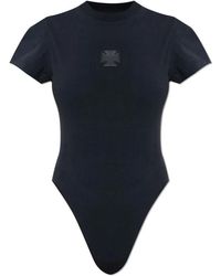 Vetements - Tops ,Zwart ,Bodysuit Met Patch - Lyst