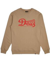Deus Ex Machina - Khaki relief crew sweatshirt - Lyst