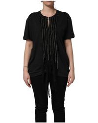 DSquared² - Tops ,Zwart ,Katoen Short Sleeve T-Shirt - Lyst
