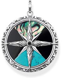 Thomas Sabo - Anhänger kompass groß 925 sterlingsilber, geschwärzt pe834-979-7 - Lyst