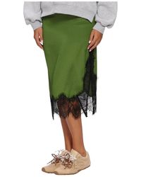 Modström - Rokken ,Groen ,Polyester Birkmd Rok - Lyst