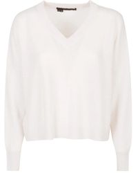 360cashmere - Cashmere v-neck sweater high low - Lyst