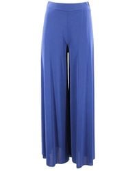 Kaos - Broeken ,Blauw Chino Broek, Synthetisch Materiaal - Lyst