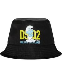 DSquared² - Grouchy smurfs logo bucket hat - Lyst