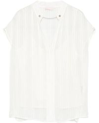 Liu Jo - Kettendetail-Top Mit V-Ausschnitt - Lyst