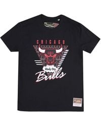 Mitchell & Ness - Tops ,Zwart ,Katoen Chicago Bulls Tee Hardwood Classics T-Shirt - Lyst