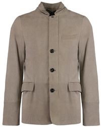 Moorer - Lederjacke Mit Fronttaschen - Lyst
