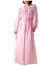 Ibana - Rosa Maxikleid Dianora Stil - Lyst