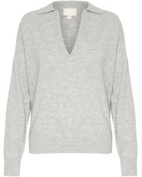 Soaked In Luxury - V-Neck Knitwear - Lyst
