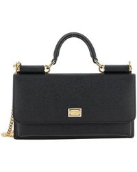 Dolce & Gabbana - Dauphine-Print Kalfsleer Mini Tas - Lyst