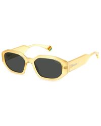 Polaroid - Gelbe metall-sonnenbrille solid dye polarisiert - Lyst