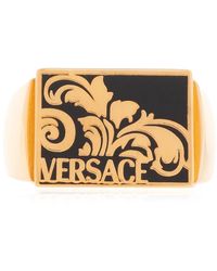 Versace - Ring mit logo - Lyst