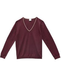 Paul Smith - Truien & Vesten ,Rood ,Wol Maglia A V Merinos Extrafine - Lyst