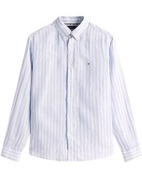 Tommy Hilfiger - Gestreiftes Leinenhemd Essential - Lyst