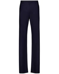 Givenchy - Blauwe Katoenen Straight-Leg Broek - Lyst