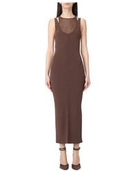Patrizia Pepe - Elegantes Schwarzes Kleid Mit Spitzen-Details - Lyst