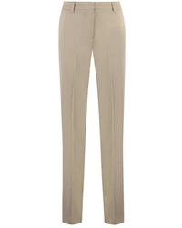 PT01 - Broeken ,Leer Stretch Viscose Broek - Lyst