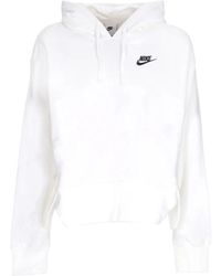 Nike - Fitness ,Wit ,Katoen Oversized Hoodie Sportswear Club Fleece - Lyst