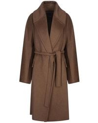 Max Mara - Abrigo De Lujo De Cachemira Y Camello Con Cinturón, Mujer, Talla - Lyst