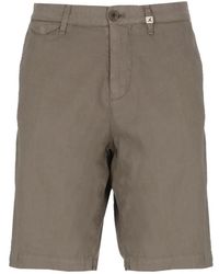 Myths - Korte Broeken ,Grijs ,Katoen Grijze Katoenen Bermuda Shorts Met Zakken - Lyst