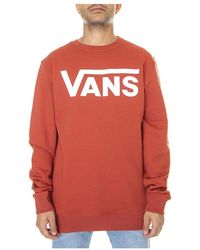 Vans - Hoodies & Sweatvesten ,Rood ,Katoen Sweatshirt Met Ronde Hals - Lyst