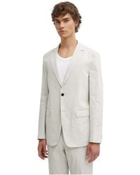 Theory - Jassen ,Grijs ,Linnen Clinton Blazer - Lyst