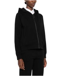 Max Mara - Hoodies & Sweatvesten ,Zwart ,Katoen Smmmarea Hooded Zip-Up Sweatshirt - Lyst