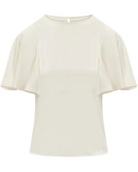 Michael Kors - Satin Blouse Met Cape Mouwen - Lyst