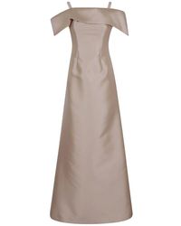 Alberta Ferretti - Elegantes Weißes Seidenkleid - Lyst