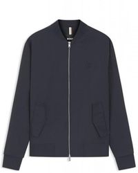 HUGO - Hoodies & Sweatvesten ,Blauw ,Katoen Zip Sweatshirt - Lyst
