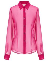 Dries Van Noten - Overhemden ,Roze ,Cloudy Shirt - Lyst
