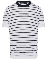 Karl Lagerfeld - Maglione a girocollo in maglia - Lyst